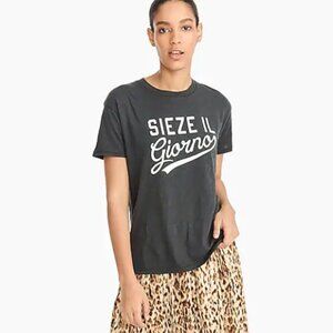 NEW NWT J. Crew "Sieze il giorno" T-shirt Color: Washed Black